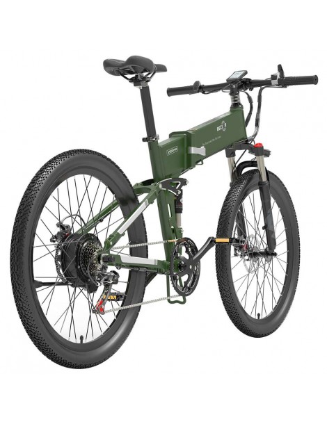 BEZIOR X500 Pro 26 pollici Pneumatici Bicicletta Elettrica Pieghevole 500W Motore - verde militare Vendita Economica