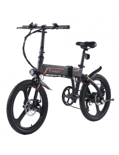 Niubility B20 20 Inch Bicicletta elettrica pieghevole 350W Motore 42V 10.4 Ah Batteria – Nero Moda