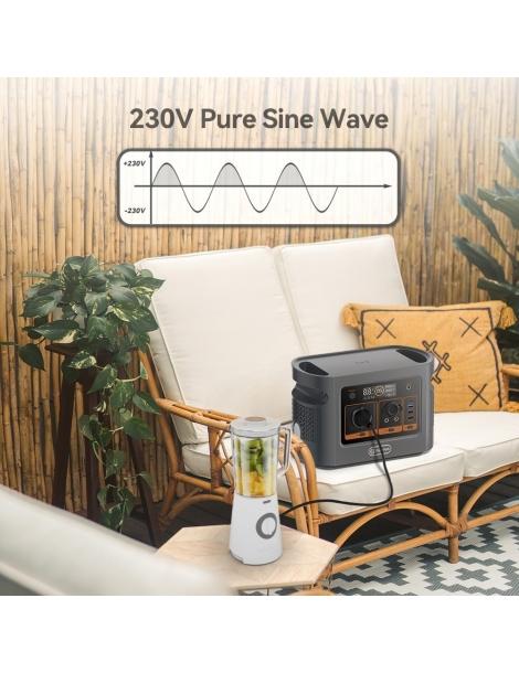 Flashfish QE01D Stazione di alimentazione portatile batteria da 22 4V/20Ah 448Wh uscita CA da 600W 2025