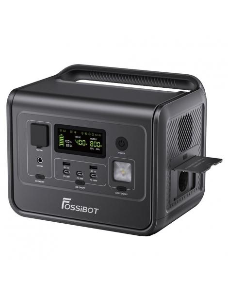 FOSSiBOT F800 Generatore Portatile Generatore Solare LiFePO4 da 512Wh - Nero Promozione Limitata