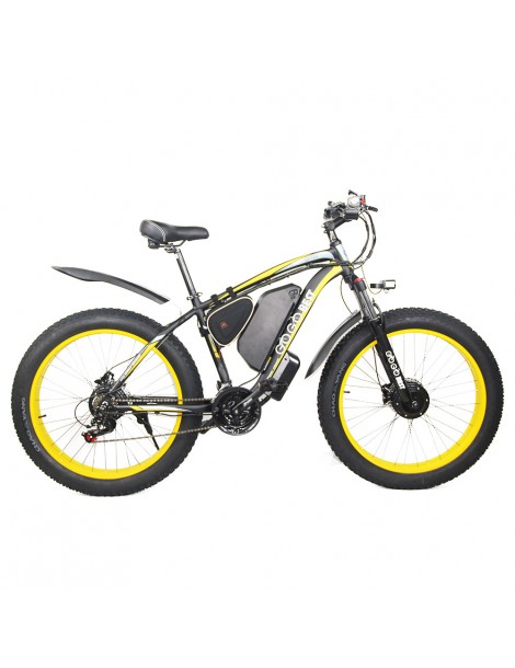 GOGOBEST GF700 26*4.0 Pneumatici Grassi Mountain Bike Elettrica 1000W Motore Brushless 48V 17 5Ah Batteria – Giallo Presa