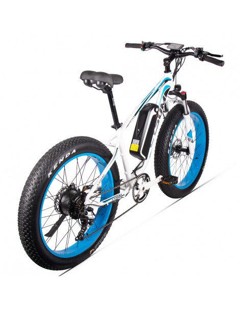 CYSUM M980 Pneumatici Grassi da 26 pollici Bicicletta Elettrica 1000W Motore Brushless 17Ah Batteria rimovibile - Nero Blu Sconto