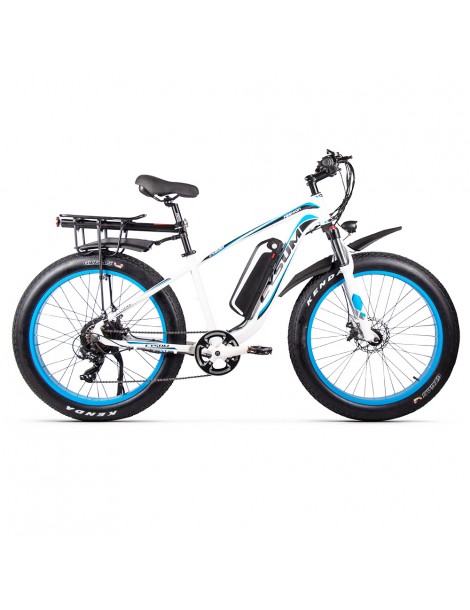 CYSUM M980 Pneumatici Grassi da 26 pollici Bicicletta Elettrica 1000W Motore Brushless 17Ah Batteria rimovibile - Nero Blu Sconto