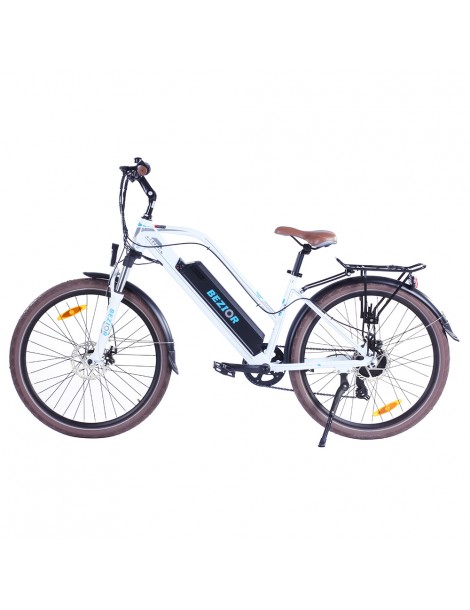 Bezior M2 Pro Ciclomotore elettrico 500W Motore 12.5Ah Batteria-Bianco Economico
