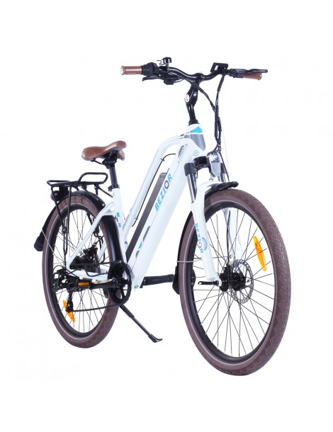 Bezior M2 Pro Ciclomotore elettrico 500W Motore 12.5Ah Batteria-Bianco Economico