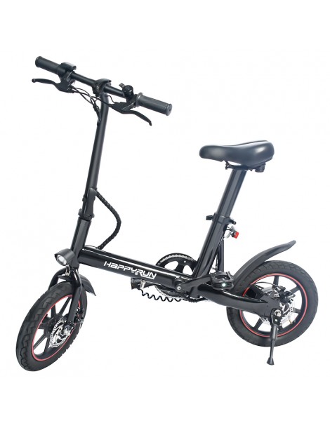 Happyrun HR-X40 Bicicletta elettrica leggera motore da 350W batteria da 36V 6Ah velocità massima 25km/h - Nero Outlet