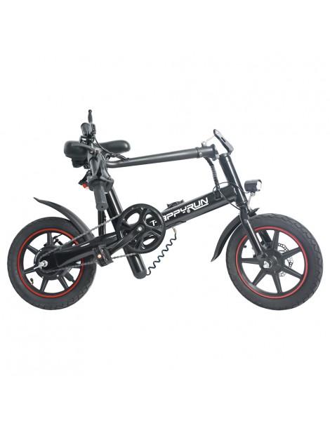 Happyrun HR-X40 Bicicletta elettrica leggera motore da 350W batteria da 36V 6Ah velocità massima 25km/h - Nero Outlet