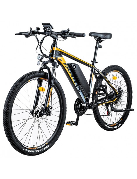 FAFREES Bici elettrica da 26 pollici 250 W con batteria agli ioni di litio da 36 V 10 Ah SHIMANO 21 velocità-Nero Hotsell