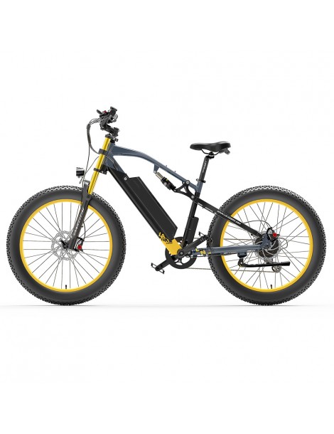 LANKELEISI RV700 16Ah 48V 1000W Bicicletta elettrica - Nero Giallo Vendita Calda