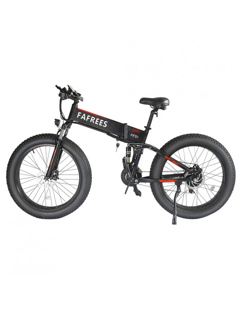 FAFREES FF91 26 Pollici Pneumatici Grassi Mountain Bike Elettrica Pieghevole Motore 1000W e Batteria 499Wh 10Ah - Nero Saldi Di Fabbrica