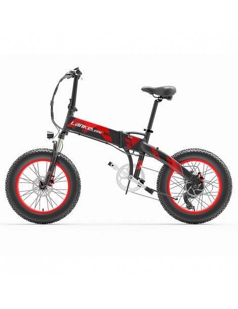 LANKELEISI X2000PLUS 10.4Ah 48V 1000W Ciclomotore Elettrico Bici Pieghevole Negozio