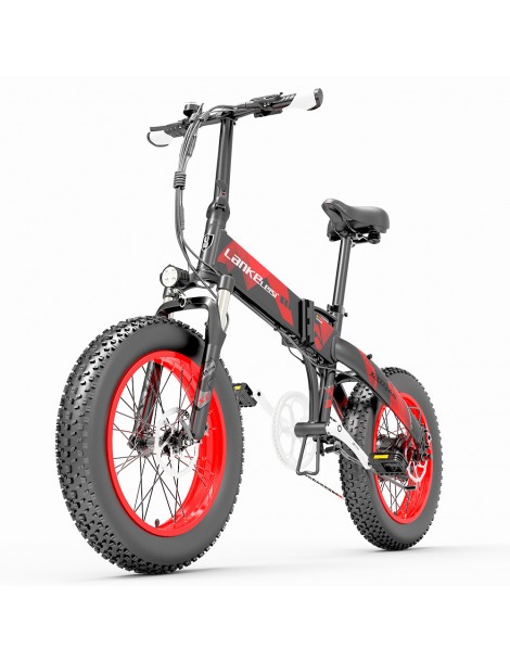 LANKELEISI X2000PLUS 10.4Ah 48V 1000W Ciclomotore Elettrico Bici Pieghevole Negozio