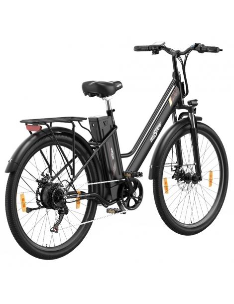 ONESPORT OT18-3 Bicicletta elettrica City pneumatici da 26*2.35 pollici motore da 250W batteria da 36V 14.4Ah - Nero Italy