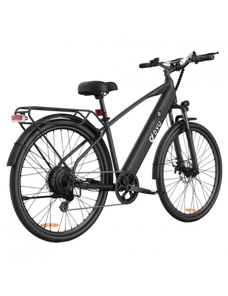 DYU C5 City Electric Bike motore 250W batteria 48V 10AH 27 5 pollici 25km/h 65km freni a doppio disco - nero 2025