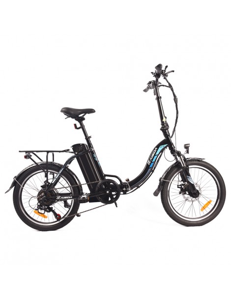 KAISDA K7 Ciclomotore elettrico pieghevole bicicletta da montagna motore 350W SHIMANO a 7 velocità controllo APP - Nero Vendita
