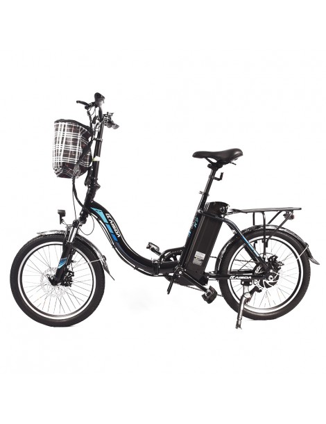KAISDA K7 Ciclomotore elettrico pieghevole bicicletta da montagna motore 350W SHIMANO a 7 velocità controllo APP - Nero Vendita