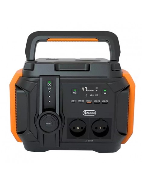 Flashfish A601 Generatore Solare Portatile 540Wh/600W 150000mah 5 Modalità di Illuminazione 11 Uscite - Spina UE Presa