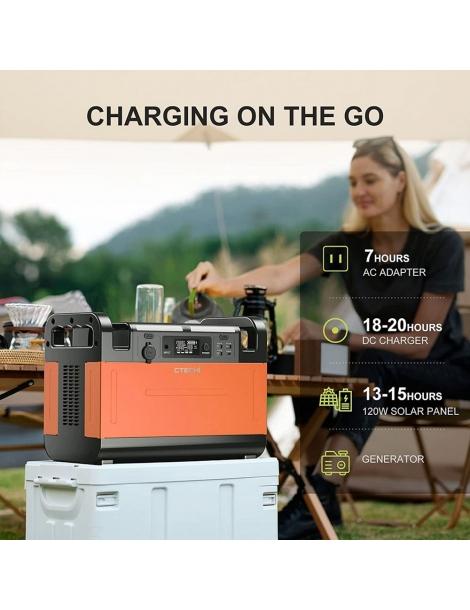Ctechi GT1500 Stazione Di Alimentazione Portatile Da 1500W/1210Wh Batteria Lifepo4 Onda Sinusoidale Pura Qualità