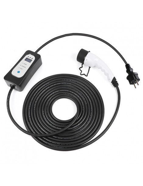 ANDAIIC EV Charger Electric Car Portable Charger Type 2 IEC 62196 Mode 2 8A/10A/13A/16A Current Adjustable 10m Cable Sottocosto