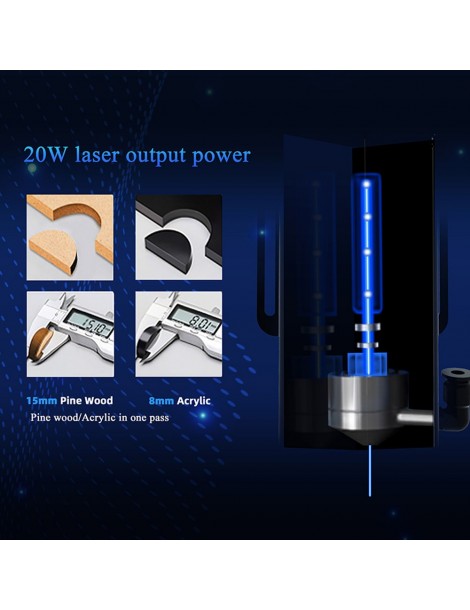 LONGER RAY5 20W Incisore laser spot laser 0 08*0 1 mm touchscreen a colori chipset 32 bit connessione APP 375*375 mm Sconto