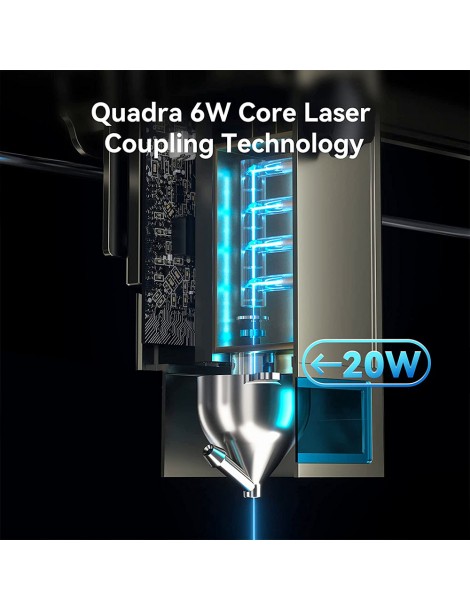 ATOMSTACK S20 Pro 20W Taglierina incisore laser con kit di assistenza pneumatica senza messa a fuoco laser a diodi quad-core Outlet