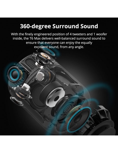 Tronsmart Element T6 Max Altoparlante Bluetooth - Nero Spedizione Gratuita