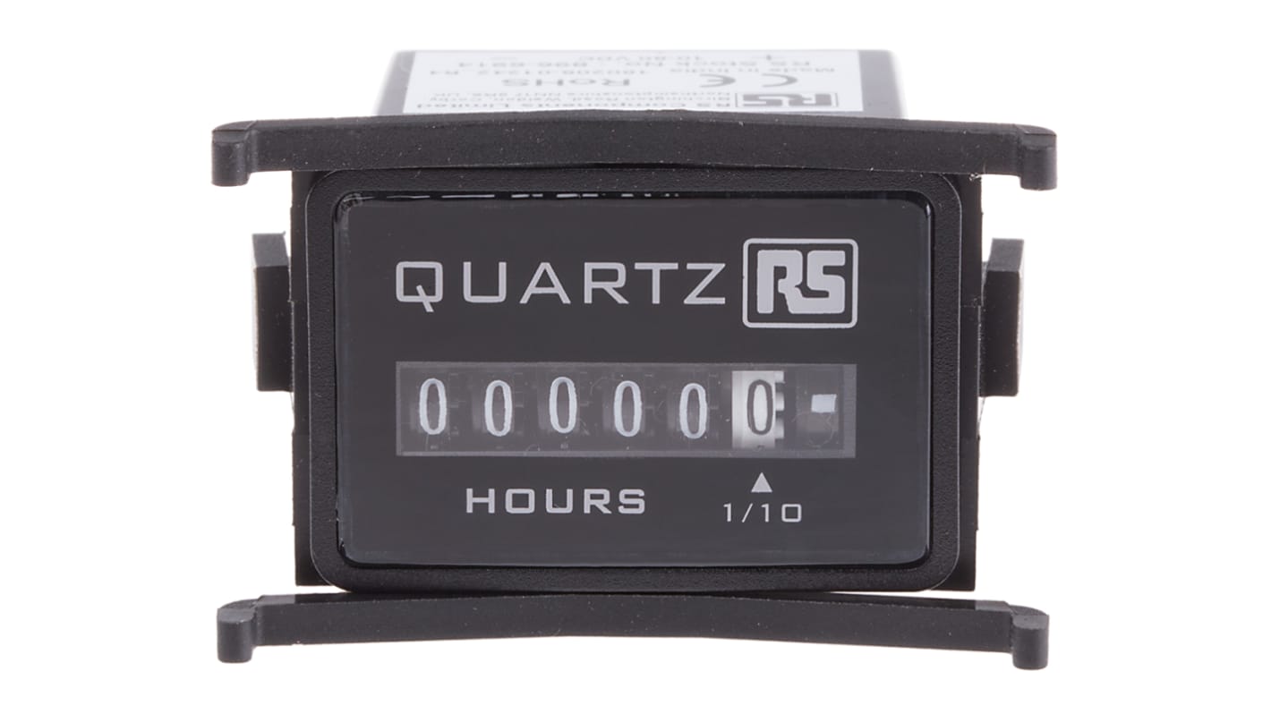 Rs-Online Contatore elettronico RS PRO Ore 50Hz display Analogico 6 cifre 10 → 80 V c.c In Linea
