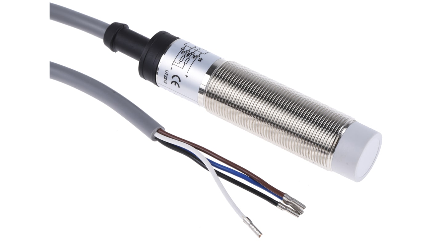 Rs-Online Sensore di prossimità Cilindro filettato RS PRO M18 rilevamento 8 mm 10 → 30 V c.c Lightning offer