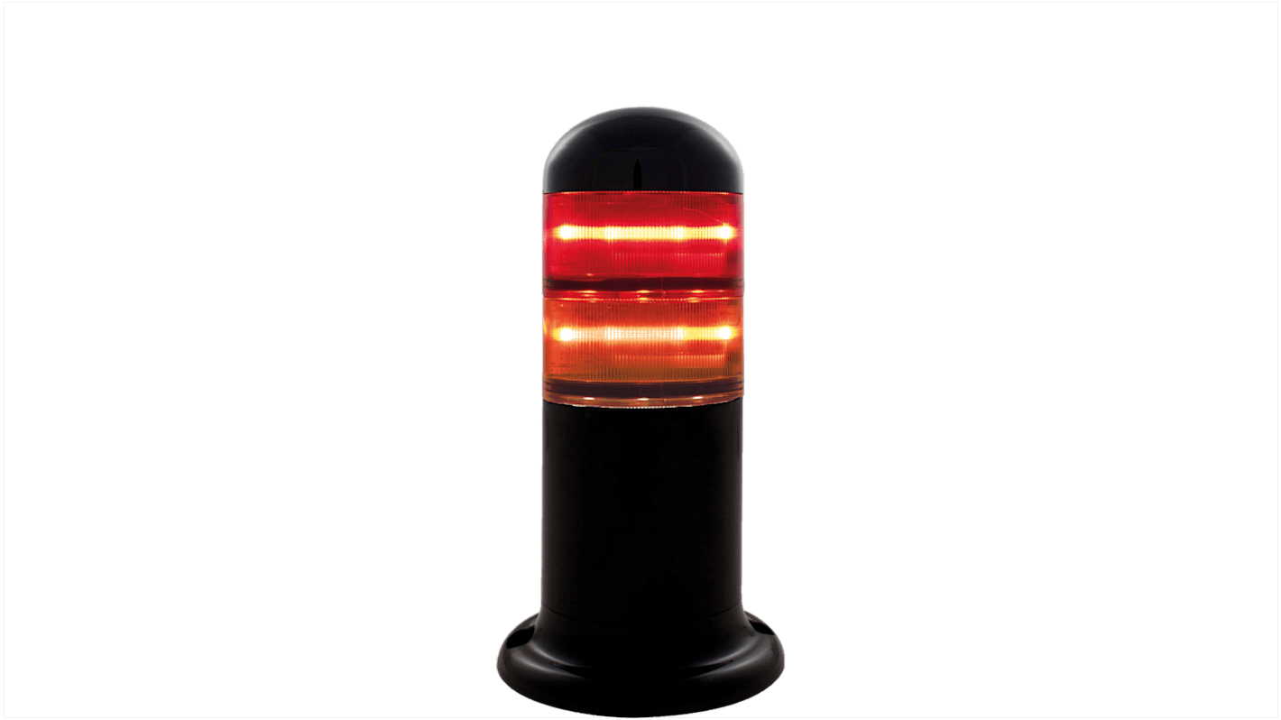 Rs-Online Torretta di segnalazione RS PRO 120 → 240 V LED 2 elementi lenti Rosso/Ambra Affare Del Giorno