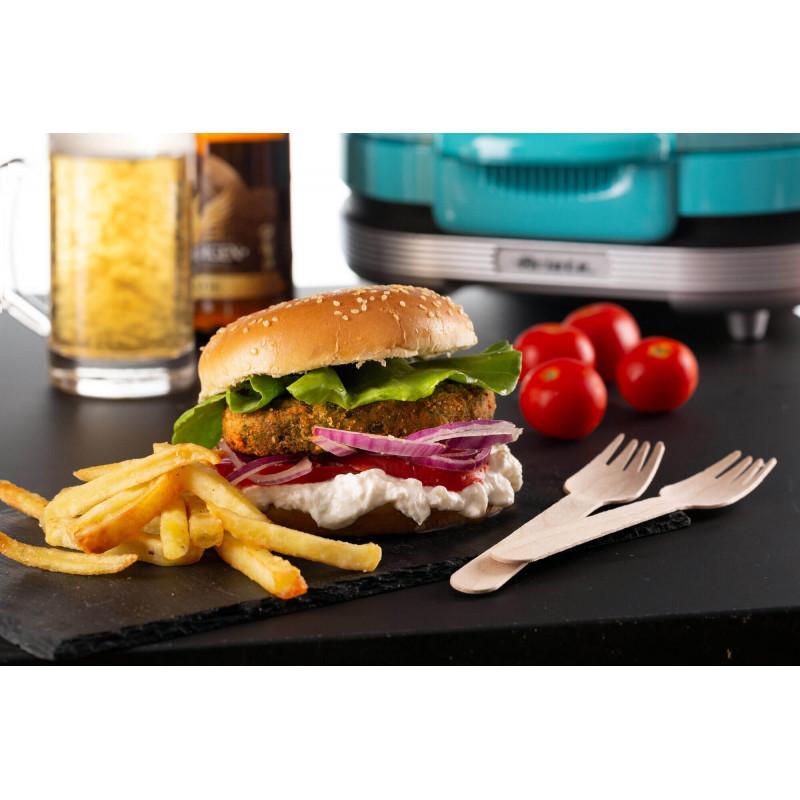 Ariete GRIGLIA ELETTRICA PER HAMBURGER CELESTE Nuovo