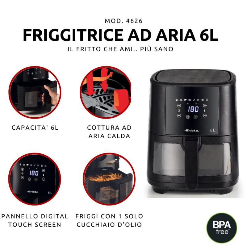 Ariete FRIGGITRICE AD ARIA 6 LITRI CON VETRO Vendita