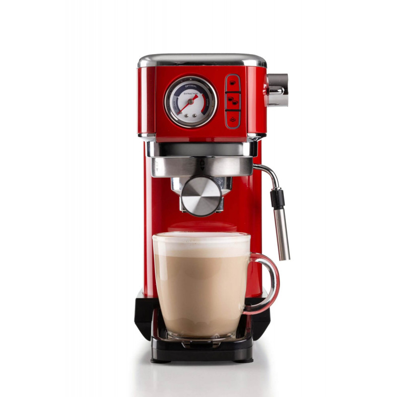 Ariete MACCHINA DA CAFFè ESPRESSO IN METALLO CON MANOMETRO ROSSO Moda