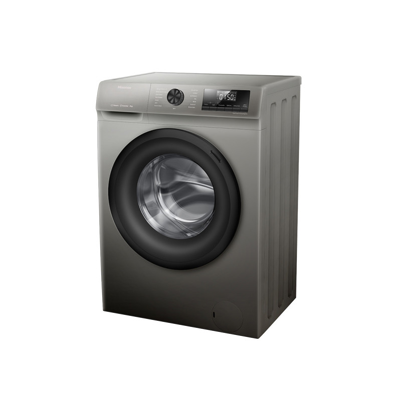 ﻿Hisense WFQP8014EVMT lavatrice Caricamento frontale 8 kg 1400 Giri/min Acciaio inox Moda