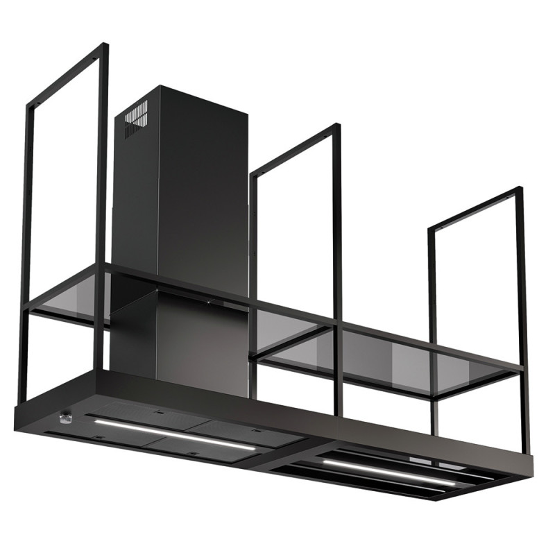 FABER S.p.A. T-Shelf EV8 BK Matt A180 Cappa aspirante a isola Nero 700 m³/h C Sottocosto