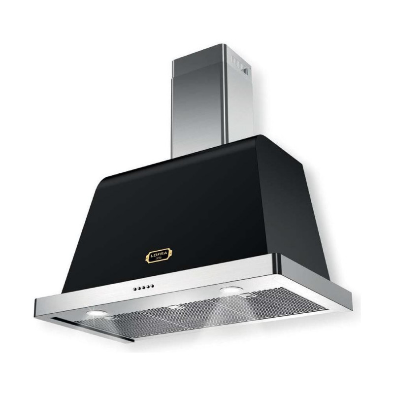 Lofra Dolcevita 90 Cappa aspirante a parete Nero Acciaio inox 800 m³/h Italia