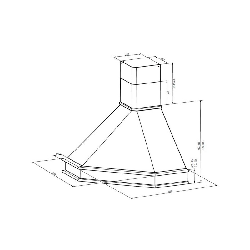 FABER S.p.A. Ranch Angolo O2 SRM NG Bianco 460 m³/h C Negozi Online