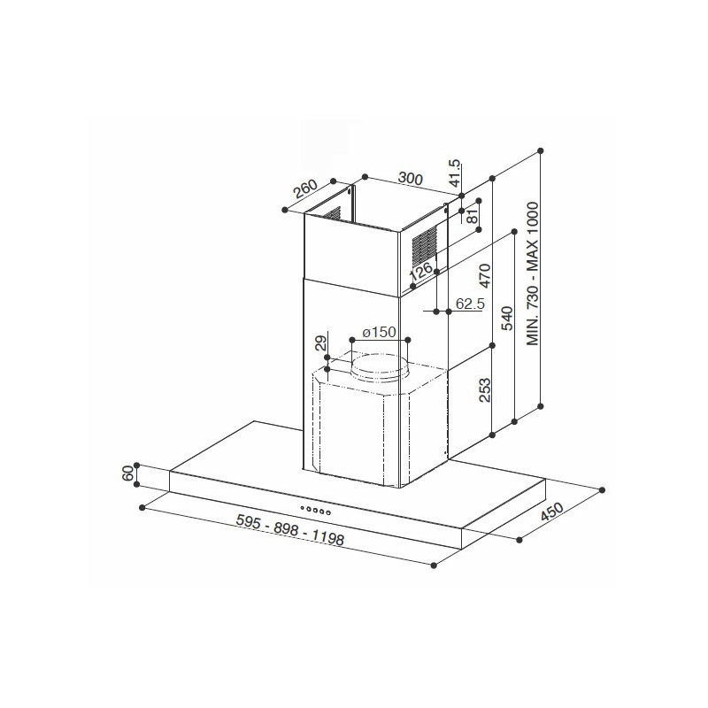 FABER S.p.A. Stilo Smart X A90 Cappa aspirante a parete Acciaio inox 435 m³/h D Affare Del Giorno