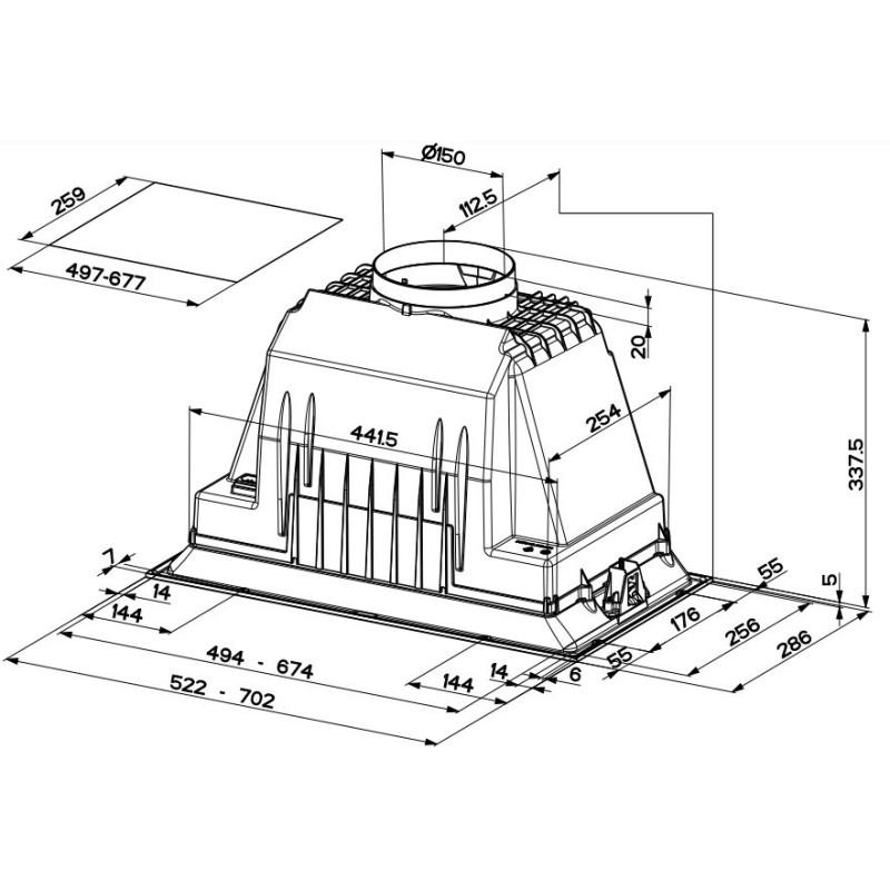 FABER S.p.A. Inka Plus HC X A70 Integrato Acciaio inox 580 m³/h B Prezzo Ridotto