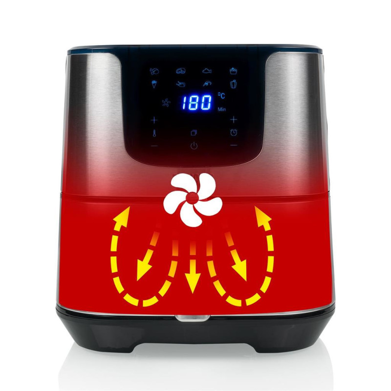 Princess 182060 Singolo 5 5 L Indipendente 1700 W Friggitrice ad aria calda Argento Qualità