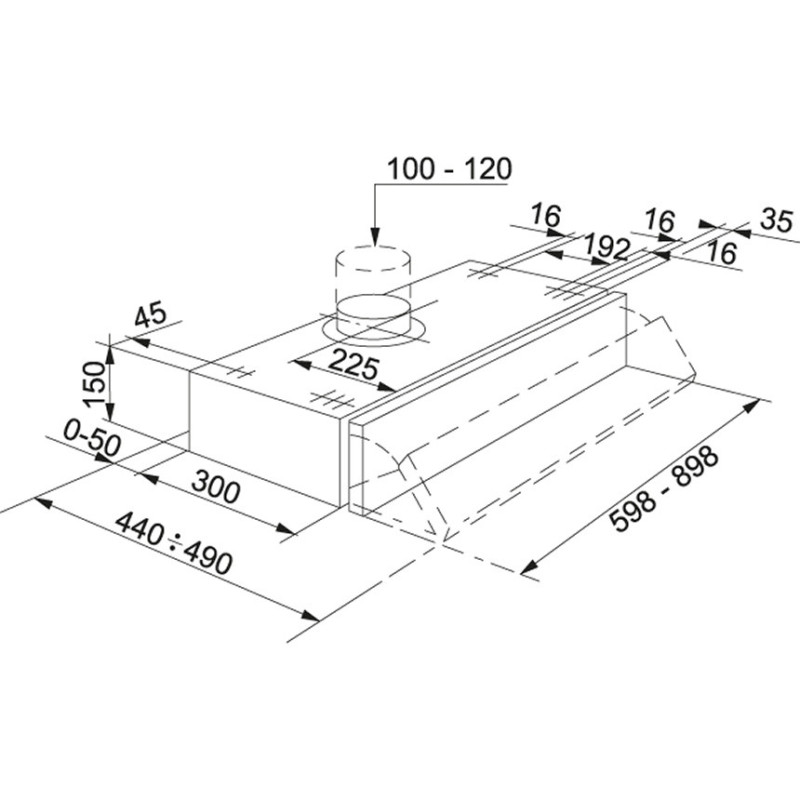 Franke FSI 6322 Incassato Acciaio inox 370 m³/h D Soddisfazione Garantita
