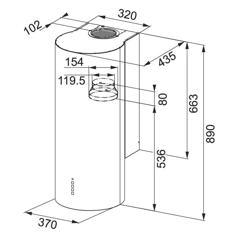 Franke FTU 3805 XS Cappa aspirante a parete Acciaio inox 590 m³/h C Promozione Limitata