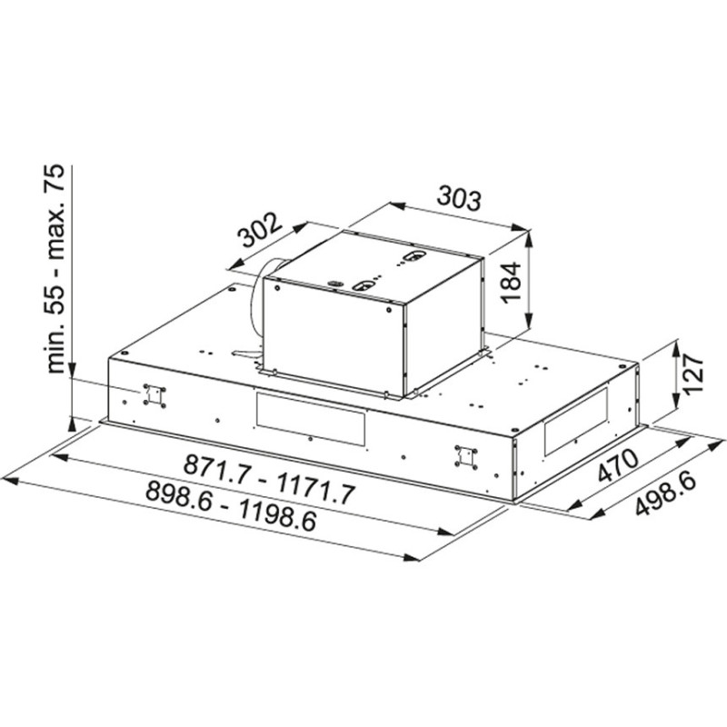 Franke FCBI 926 XS Integrato a soffitto Acciaio inox 700 m³/h A 2025