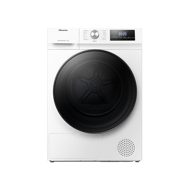 Hisense DHQA902U asciugatrice Libera installazione Caricamento frontale 9 kg A++ Bianco Moda
