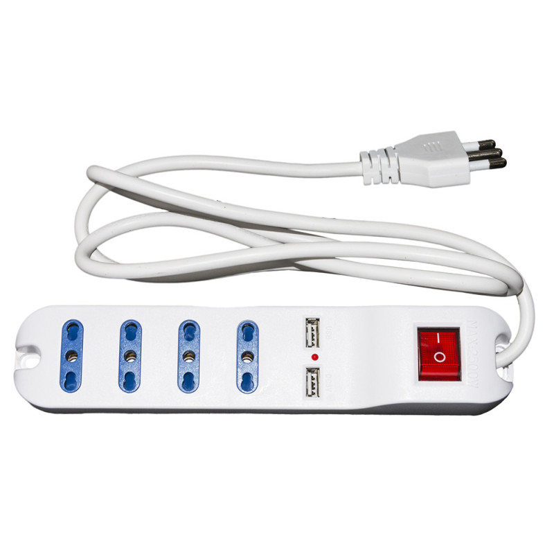 Link Accessori LKMP04USB prolunghe e multiple 1 5 m 4 presa(e) AC Interno Bianco 2025