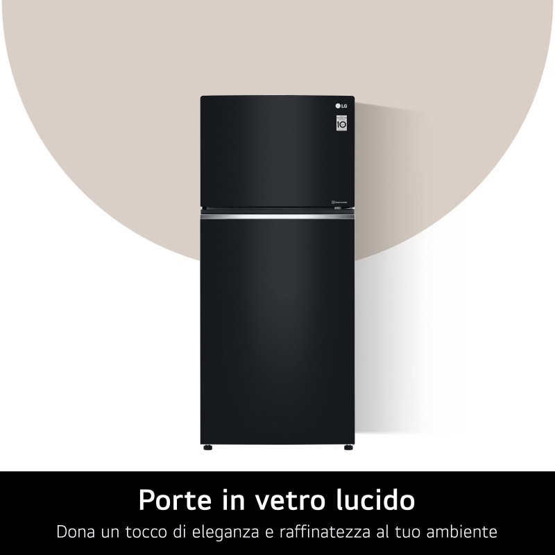 LG GTB744BMBED Frigorifero doppia porta Classe E 506L Porte in vetro Door Cooling Nero Presa