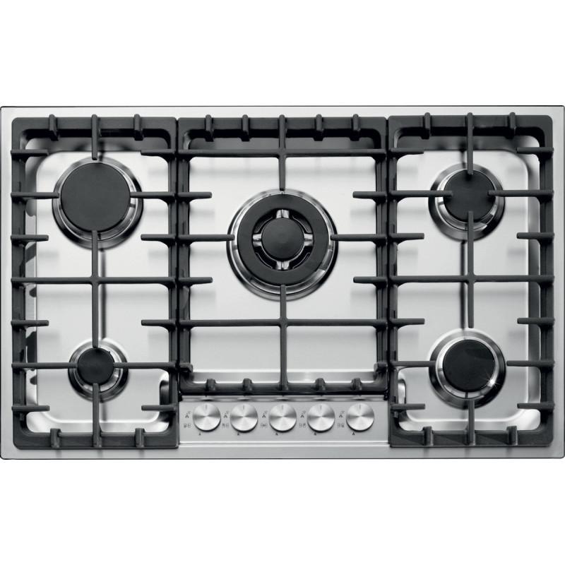 Barazza 1POF80 piano cottura Nero Acciaio inox Da incasso Gas 5 Fornello(i) Saldi