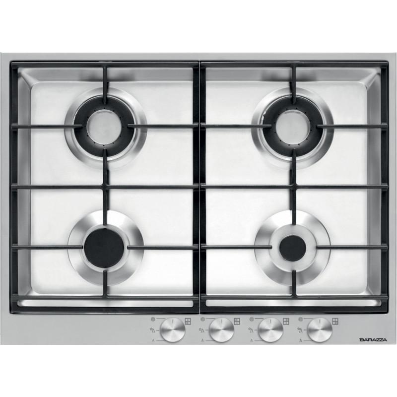 Barazza 1PBF74 piano cottura Nero Acciaio inox Da incasso Gas 4 Fornello(i) Italy