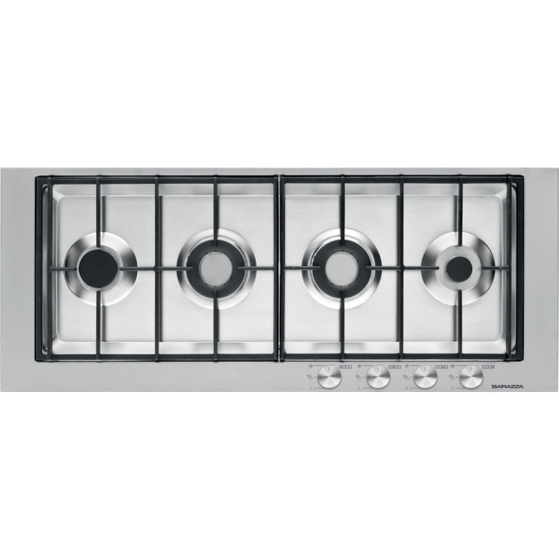 Barazza 1PBF104 piano cottura Nero Acciaio inox Da incasso Gas 4 Fornello(i) 2025