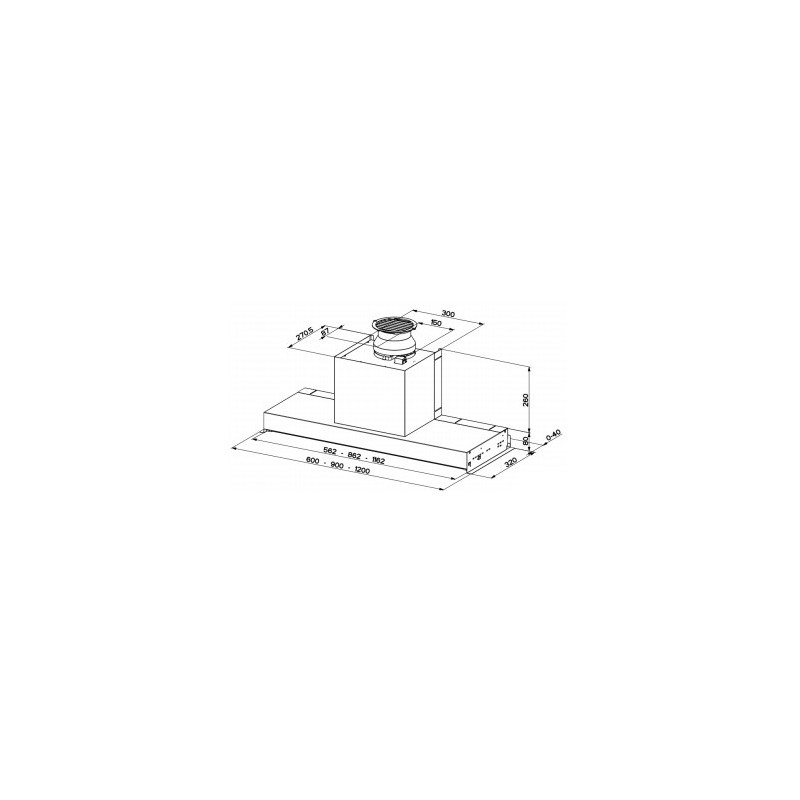 FABER S.p.A. IN-NOVA SMART X A90 Integrato Acciaio inox 360 m³/h D Hotsell