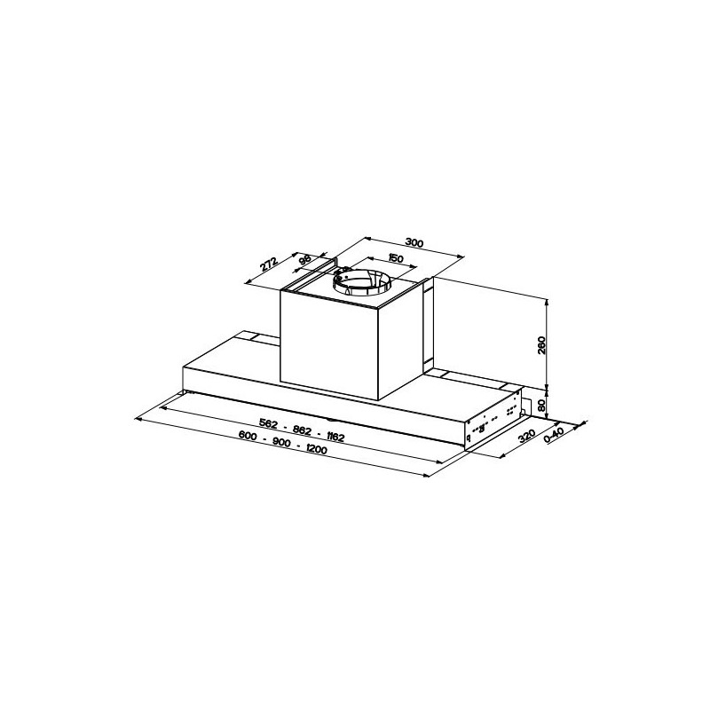 FABER S.p.A. In-Nova Comfort X A90 Integrato Acciaio inox 540 m³/h C Vendite Flash